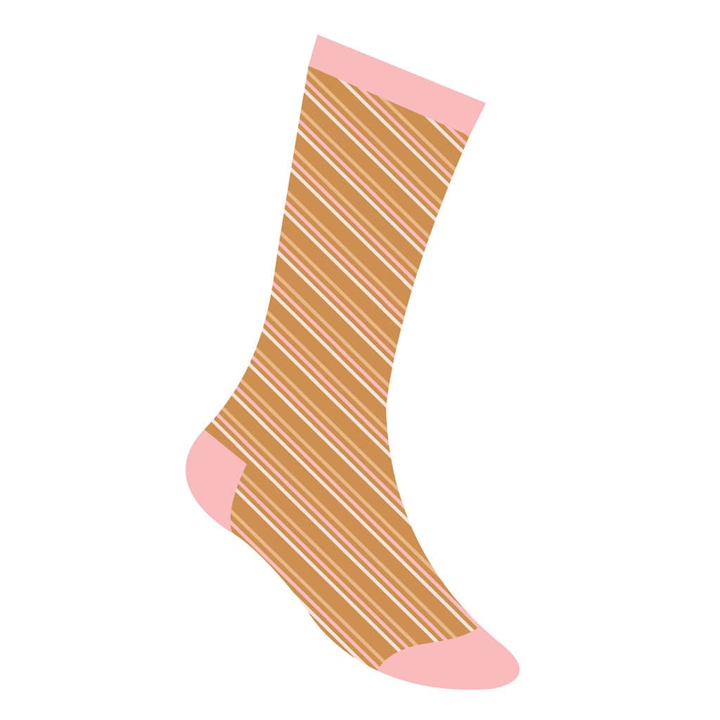 joode_co Pinstripe - Pink crew socks - Australia 