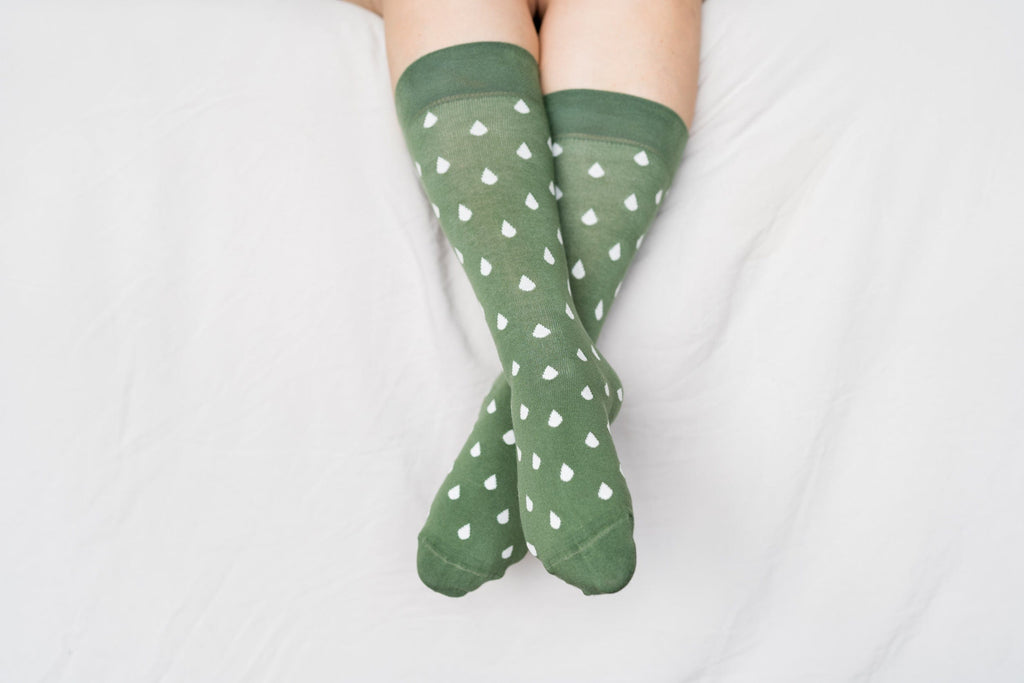 joode_co Dark Green Raindrop socks - Joode