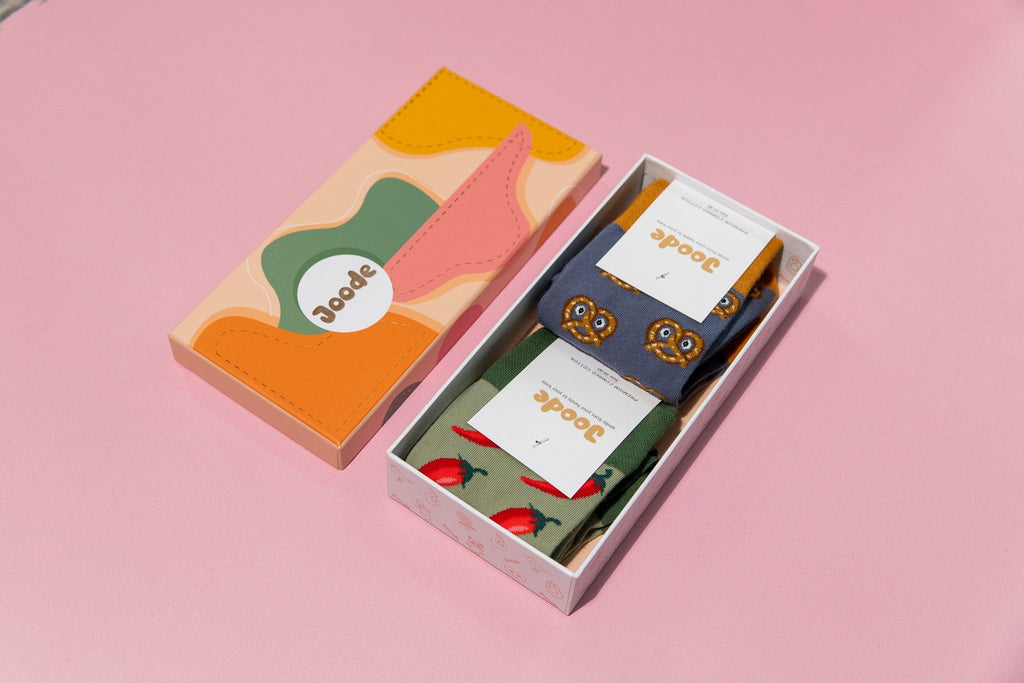 Joode Gift Box of socks - Chillies & Pretzels / Australia