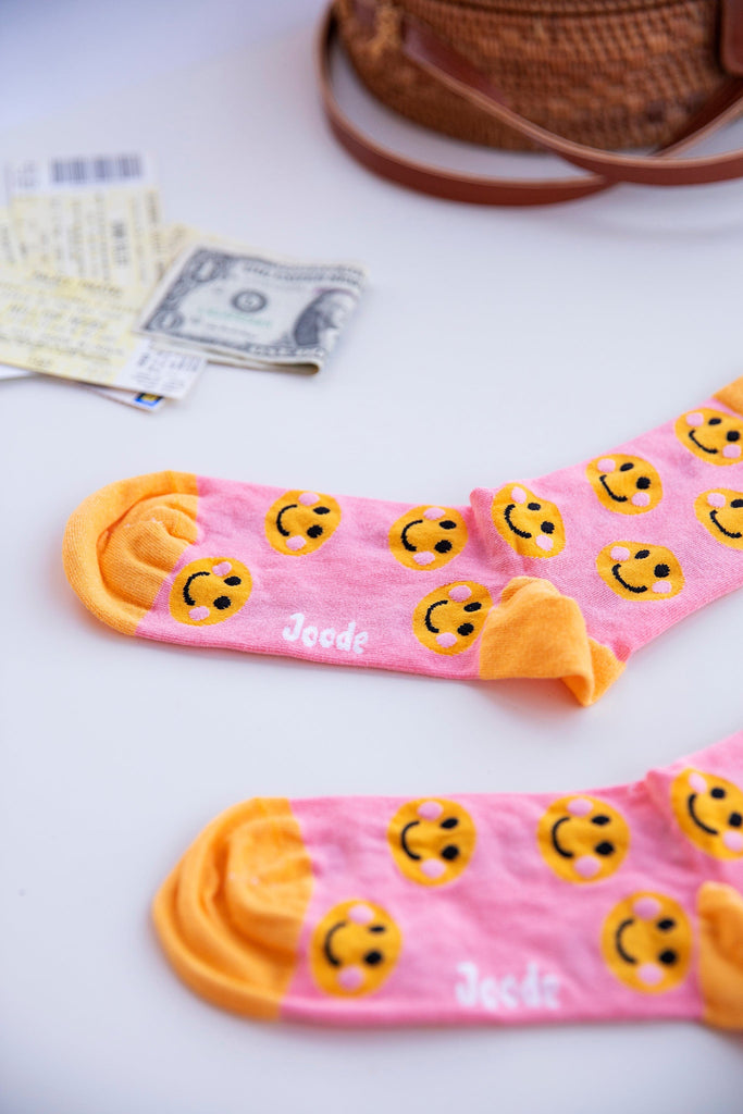 joode_co Smiley Pink Fun Socks | Joode Australia