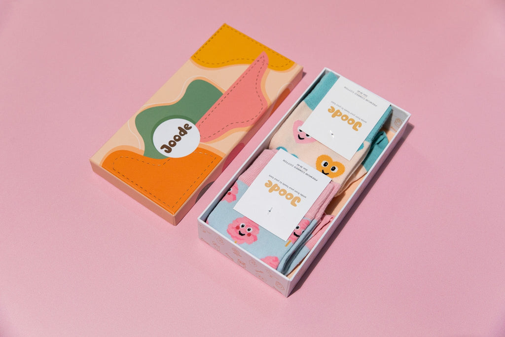 Joode Gift Box Socks - Fairy Floss & Smiley Hearts